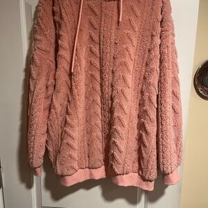 Cozy Pink Textured Hoodie